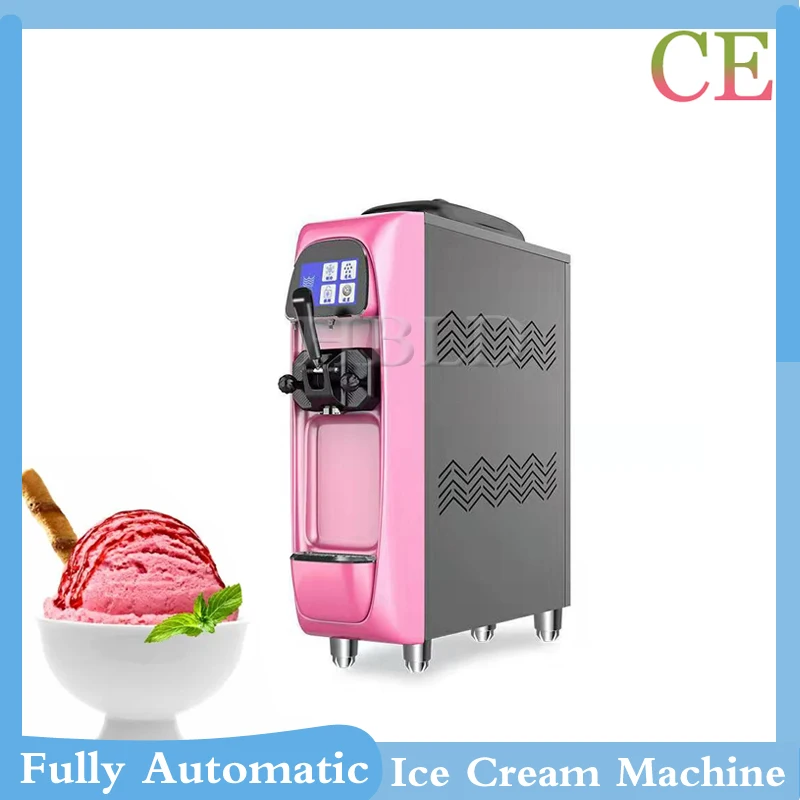 Коммерческая машина для приготовления мягкого мороженого с одним Ароматом С предварительным охлаждением И воздушным насосом, Настольная Машина для приготовления мороженого Изображение 0