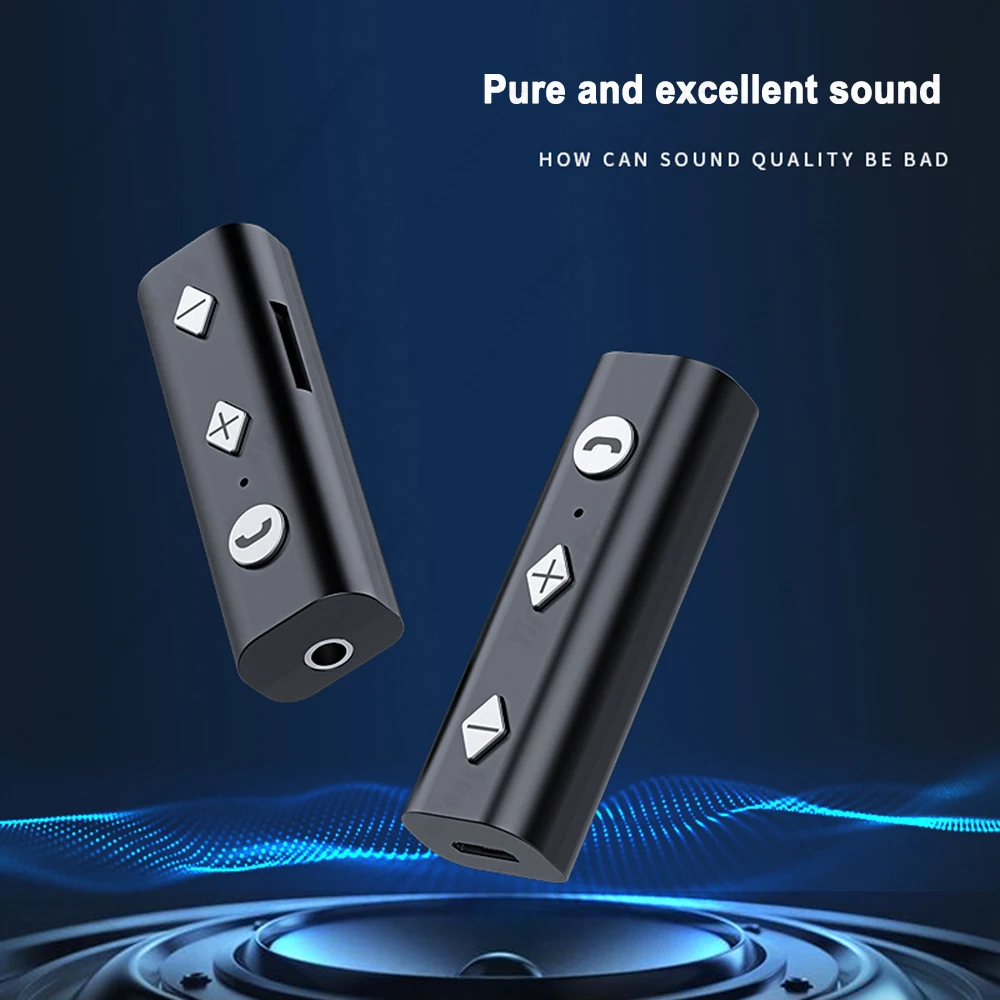 Мини-Bluetooth-совместимый приемник 5.0 с разъемом 3,5 мм, беспроводной адаптер для наушников, Bluetooth-совместимый аудио-музыкальный передатчик Aux Изображение 0