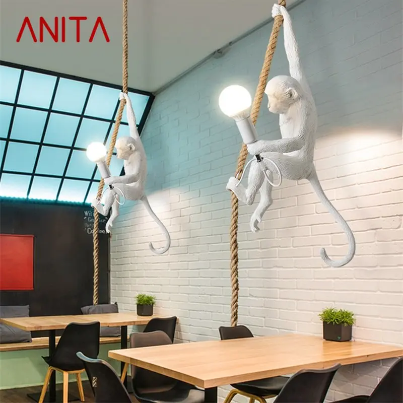 Подвесные светильники ANITA в современной креативной новой форме Обезьяны, декоративные для домашней столовой Изображение 0