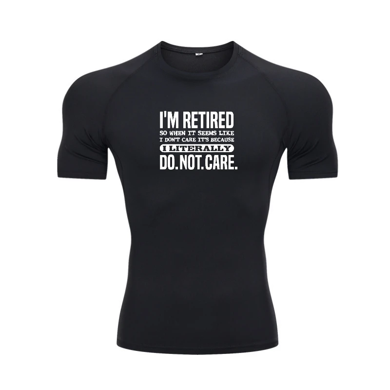 Рубашка для пенсионеров, которым буквально все равно, забавный подарок на пенсию, хлопковые дизайнерские футболки, мужские футболки со скидкой, Европа Изображение 0