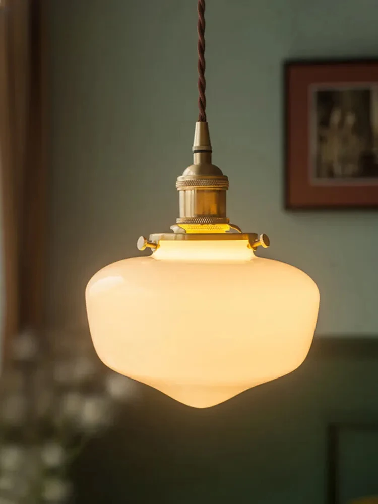 Скандинавский минималистичный светодиодный подвесной светильник со стеклянным абажуром, Современный декор для спальни, Подвесные светильники для кухни, подвесной светильник для бара Изображение 0
