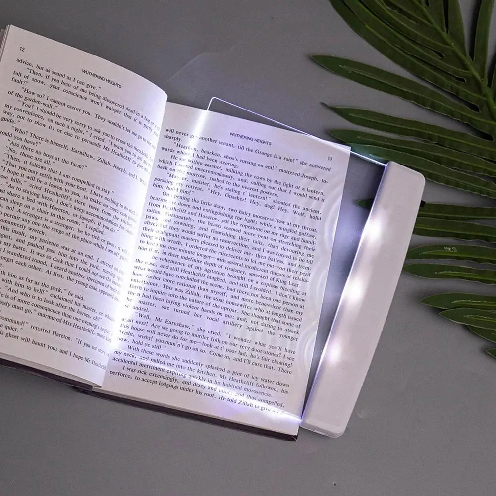 Студенческий светодиодный светильник для книг, легкая защита глаз, плоская панель, подсветка для закладок, лампа для чтения Изображение 0