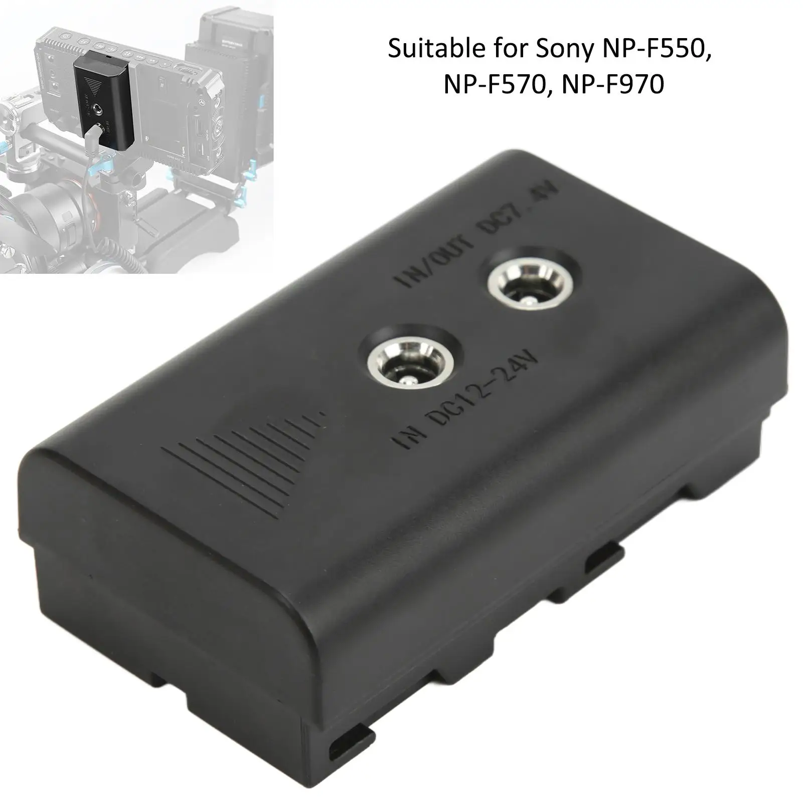 Фиктивный аккумулятор камеры, устойчивый к низким температурам, для источника питания заливающего света монитора NP‑F550, NP‑F570, NP‑F970 Изображение 0