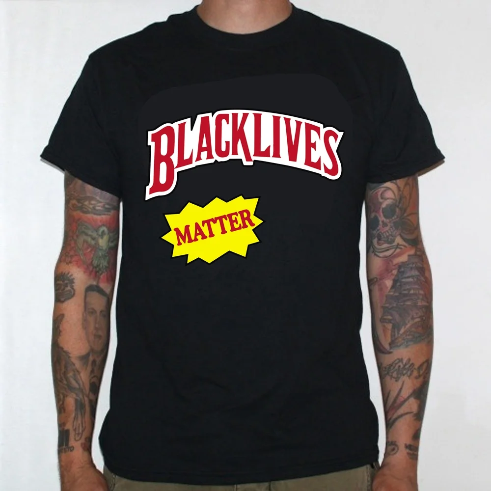 Черные футболки С историей Летняя Модная Хлопчатобумажная футболка Black Lives Matter Name Tribute T Shirt Изображение 0