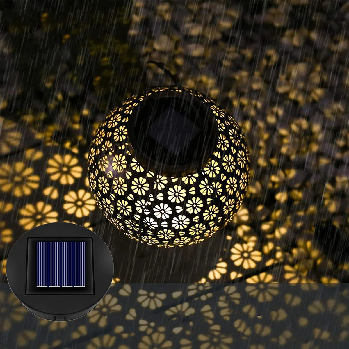 4 шт. светодиодных солнечных фонарей, сменных верхних солнечных фонарей, Фонари на солнечной батарее, фонари на крышке для наружного двора Изображение 1