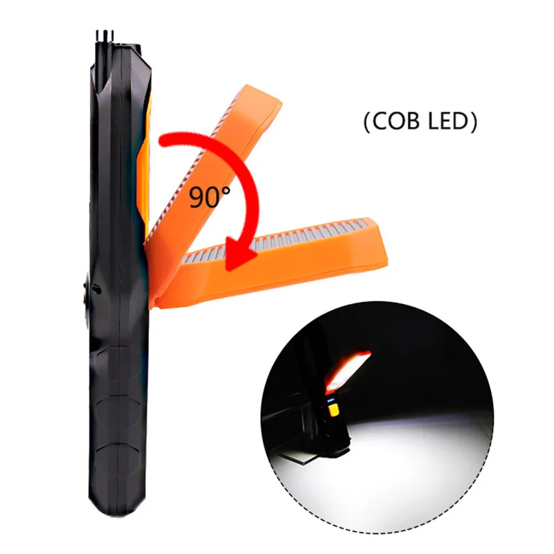 C2 COB Светодиодный фонарик Перезаряжаемый портативный фонарь USB Рабочая лампа Гибкая Рабочая Магнитная лампа Аварийный фонарь для кемпинга Изображение 1