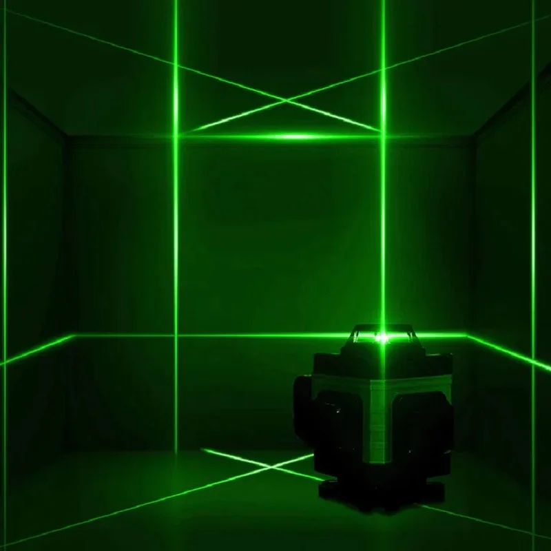 Профессиональный лазерный уровень, уровень зеленого луча, лазерный инструмент для укладки плитки на полу, 8 или 12 линий Изображение 1