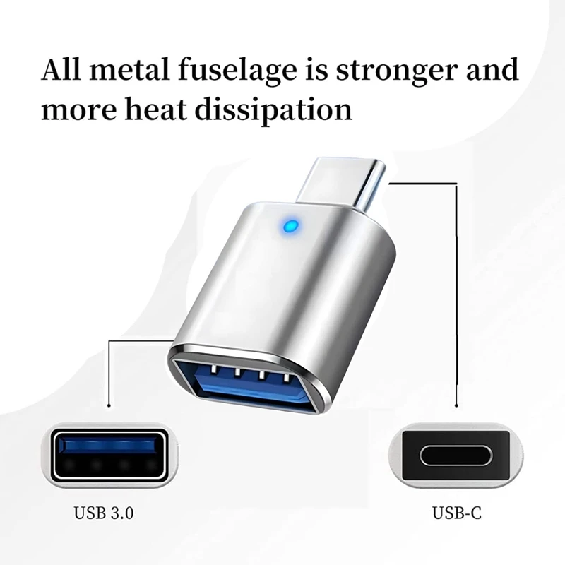 2ШТ адаптера USB C к USB, USB Type C к USB 3.0 для профессиональных ноутбуков Samsung и других устройств Type C. Изображение 2