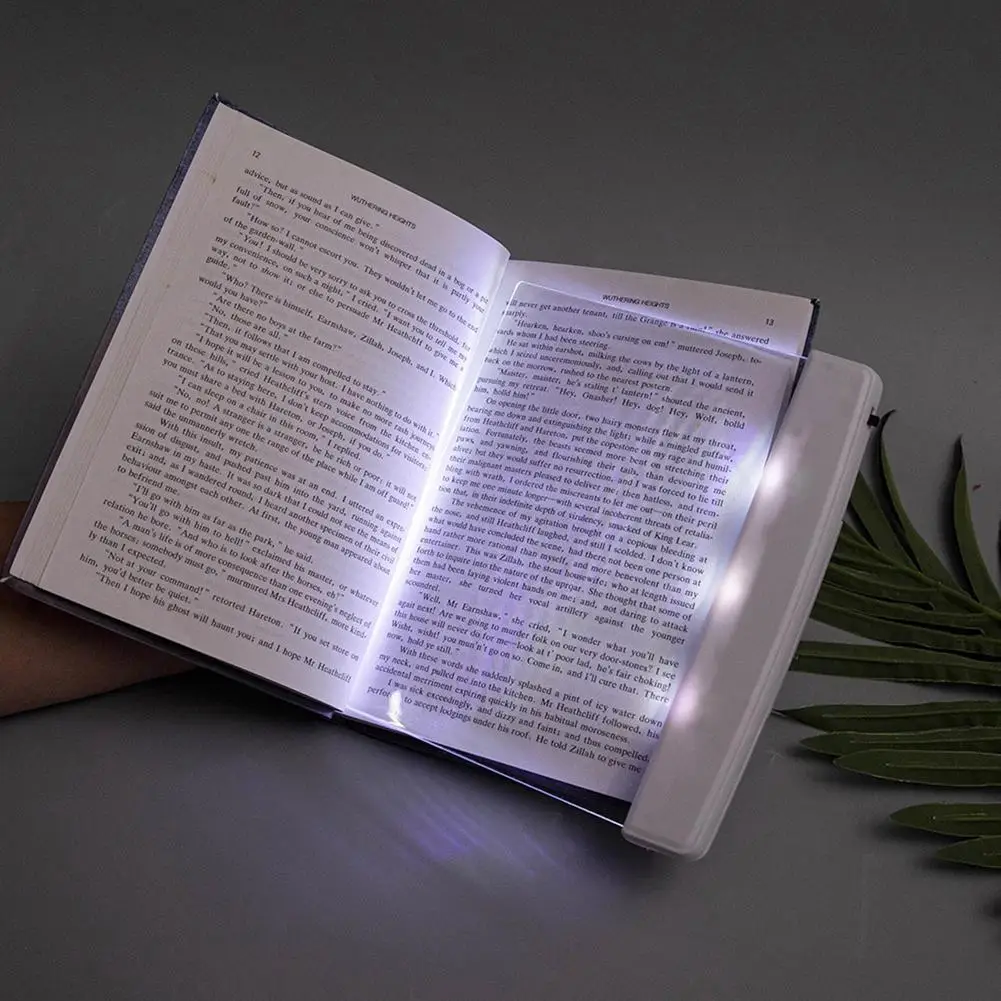 Студенческий светодиодный светильник для книг, легкая защита глаз, плоская панель, подсветка для закладок, лампа для чтения Изображение 2