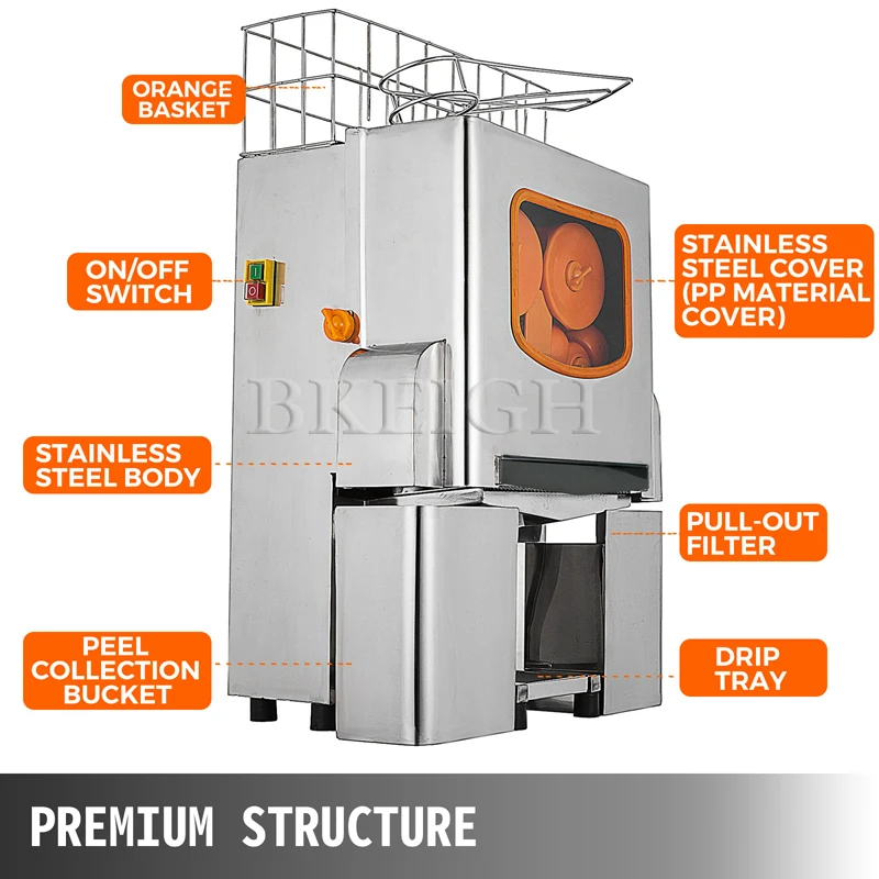 Электрическая машина для приготовления апельсинового сока, высокоэффективная соковыжималка для граната, бытовая, коммерческая, портативная Изображение 2