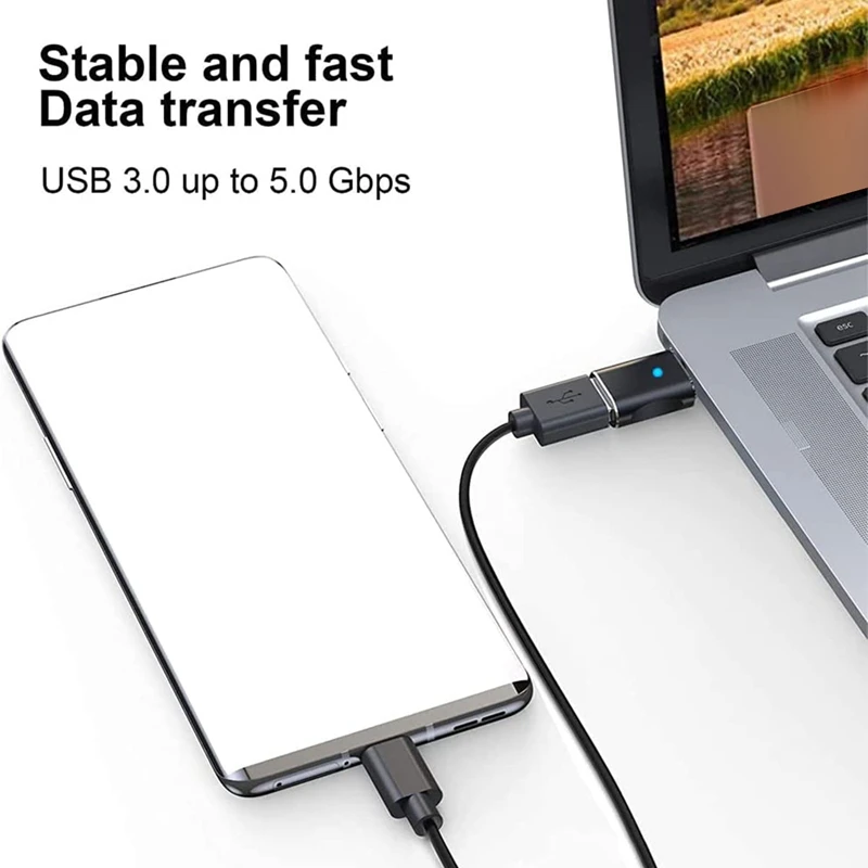 2ШТ адаптера USB C к USB, USB Type C к USB 3.0 для профессиональных ноутбуков Samsung и других устройств Type C. Изображение 3