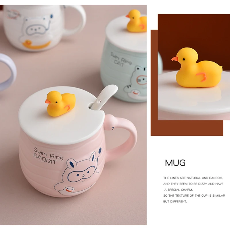 Креативная керамическая кружка little yellow duck, домашняя чашка для воды, студенческая пара, чайная чашка, прекрасная кружка, кофейные кружки Изображение 3