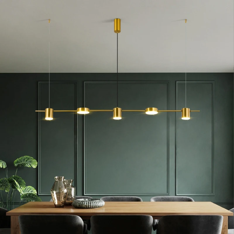 Подвесной светильник Nordic Gold, современный подвесной светильник Lustre для потолочной люстры, домашнего декора, обеденного стола, креативный подвесной светильник Изображение 3
