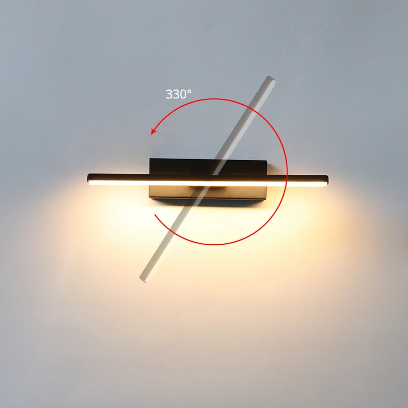 Прикроватный настенный светильник для спальни с возможностью поворота на 330 ° и регулируемым углом наклона Внутренний светодиодный настенный светильник Простой светильник Лампы для чтения в ванной комнате Изображение 3