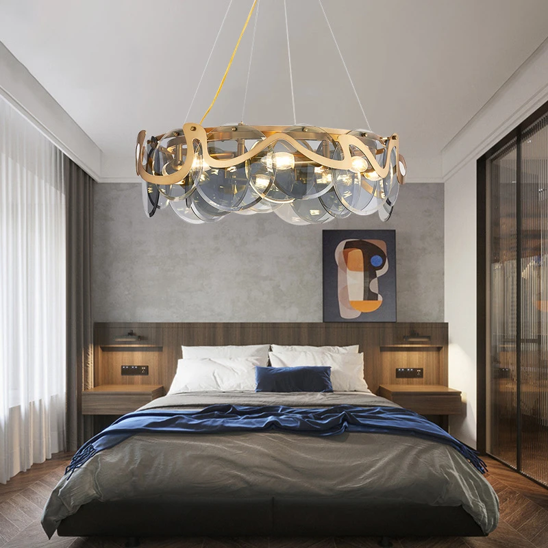 Современная люстра для гостиной спальня E14 хрустальный потолочный светильник столовая люстра вилла отель люстра для внутреннего освещения Изображение 3