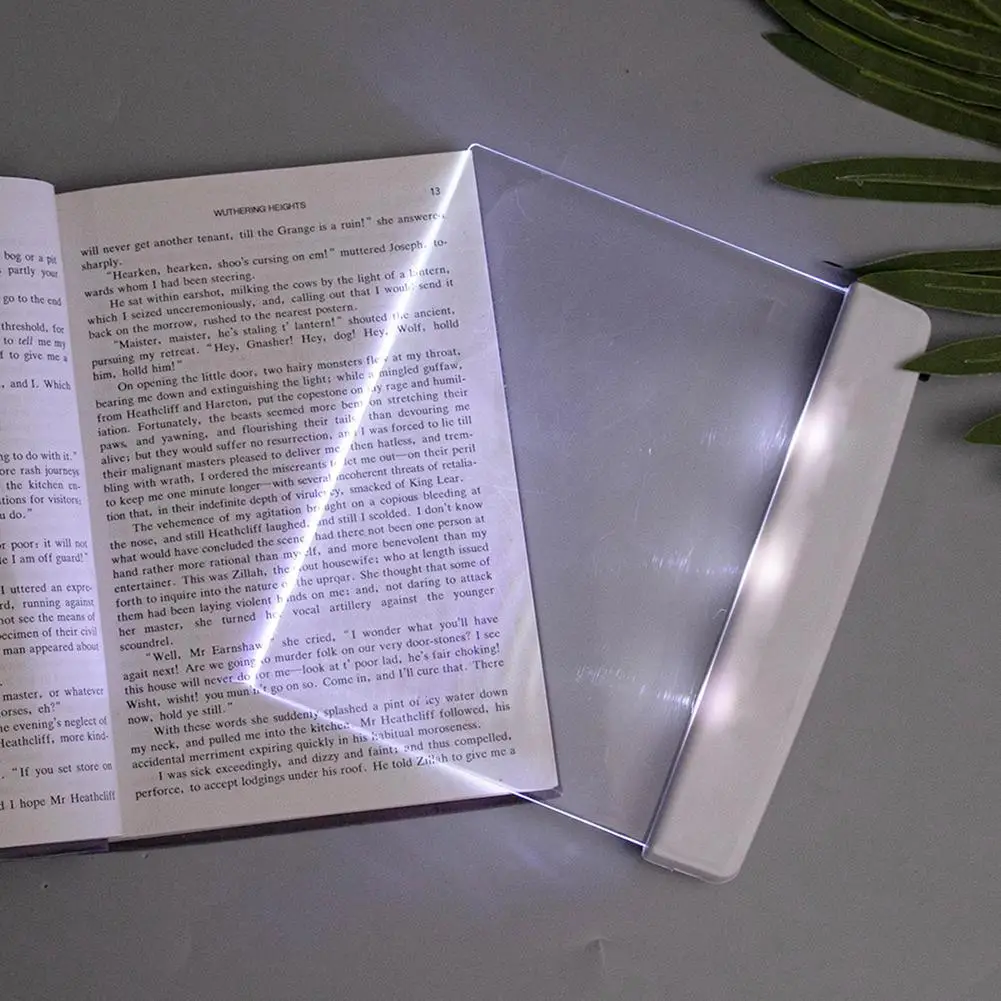 Студенческий светодиодный светильник для книг, легкая защита глаз, плоская панель, подсветка для закладок, лампа для чтения Изображение 3