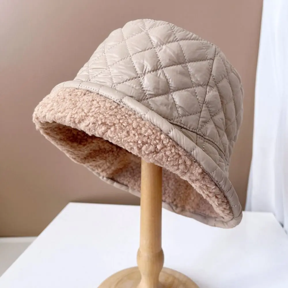 Зимняя женская панама, Новая модная японская теплая шляпа рыбака, Уличная одежда, хлопковая кепка-ведро для рыбалки на пляже Изображение 4
