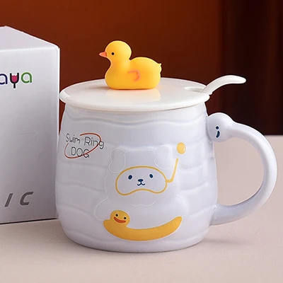Креативная керамическая кружка little yellow duck, домашняя чашка для воды, студенческая пара, чайная чашка, прекрасная кружка, кофейные кружки Изображение 4