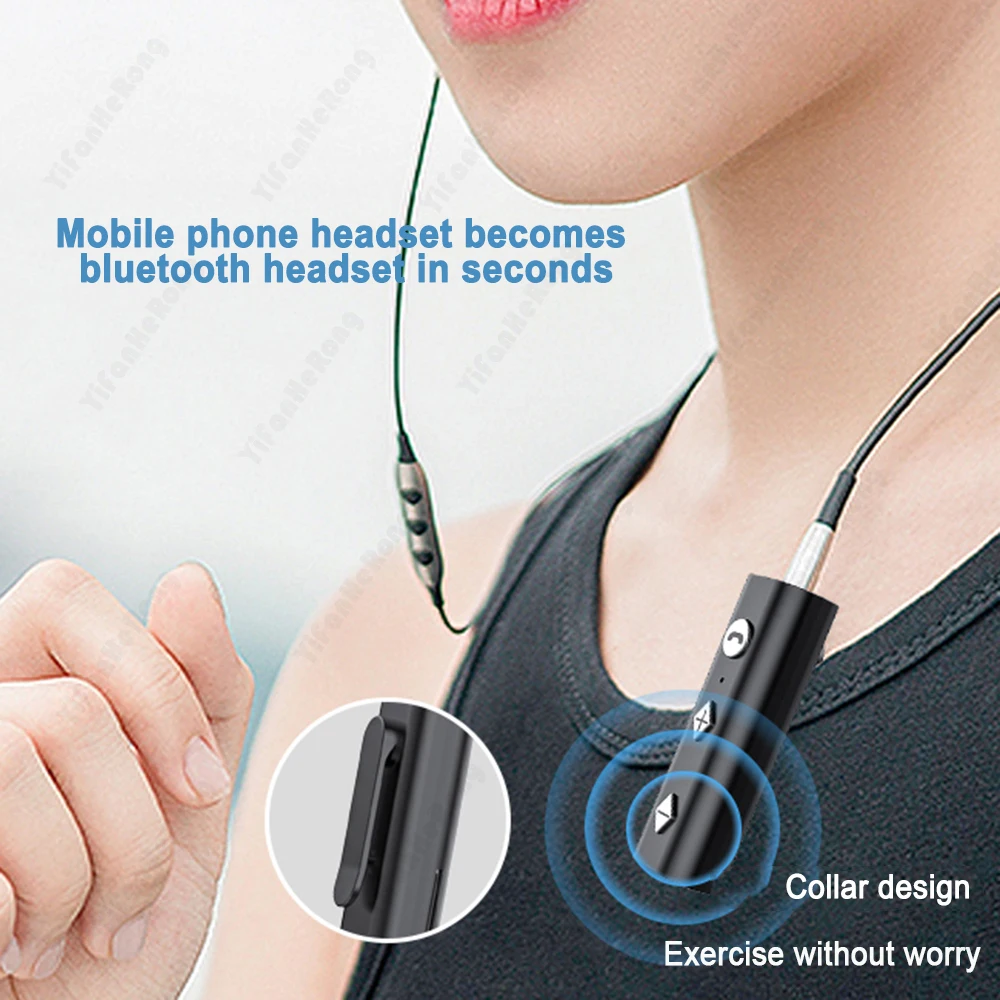 Мини-Bluetooth-совместимый приемник 5.0 с разъемом 3,5 мм, беспроводной адаптер для наушников, Bluetooth-совместимый аудио-музыкальный передатчик Aux Изображение 4