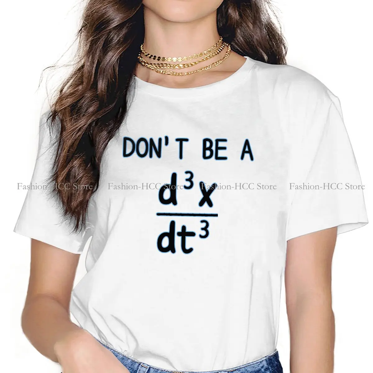 Не будь придурком, математическая футболка из полиэстера с круглым воротом, математическая оригинальная футболка, женские топы Изображение 4