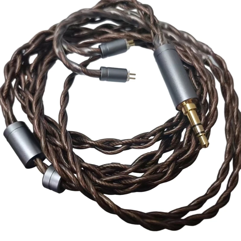 Посеребренный провод 2pin 0,78 мм Кабель для наушников с улучшенными басами 3,5 мм кабель для наушников для улучшения звука Изображение 4