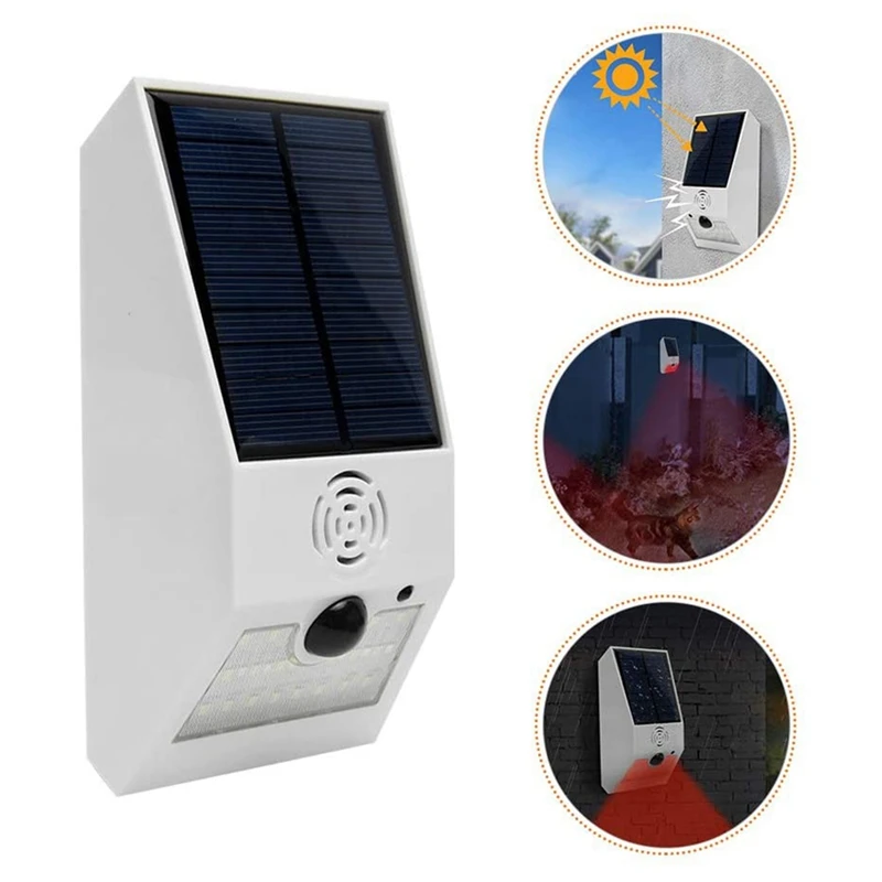 Солнечная сигнализация, солнечный стробоскоп с детектором движения, Солнечная сигнализация, детектор движения с дистанционным управлением Изображение 4