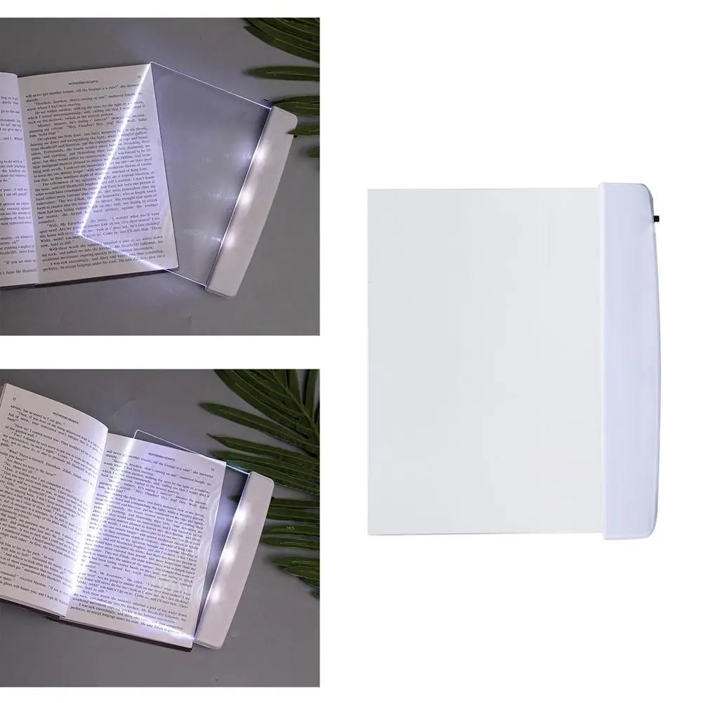 Студенческий светодиодный светильник для книг, легкая защита глаз, плоская панель, подсветка для закладок, лампа для чтения Изображение 4