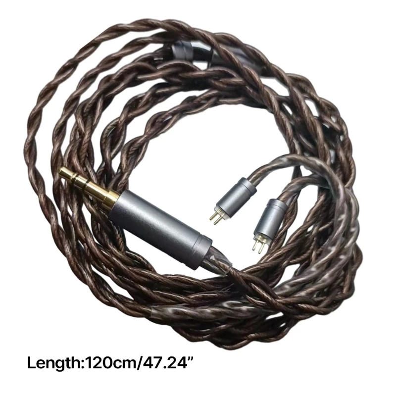 Посеребренный провод 2pin 0,78 мм Кабель для наушников с улучшенными басами 3,5 мм кабель для наушников для улучшения звука Изображение 5